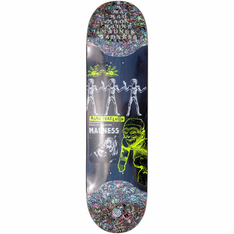 Madness 8.38" Alex Delusion Slick Super Sap Black Skateboard Undersida