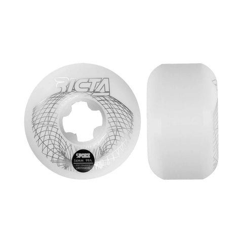 Ricta 54mm 99A Wireframe Sparx White Skateboardhjul Skateboarddäck