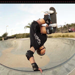 187 Killer Pads Adult Six Pack Set Black Knäskydd Armbågsskydd Handledsskydd Svart Skateboardåkare Skater Ramp Handplant