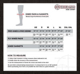 187 Killer Pads Pro Knee Svart Storleksguide