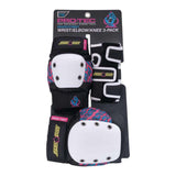 Pro-Tec X Santa Cruz Street Pads Adult Open Six Pack Set Svart Vit Rosa Knäskydd Armbågsskydd Handledsskydd