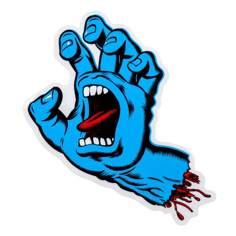 Santa Cruz Screaming Hand Klistermärke Blå Sticker Blue 3"