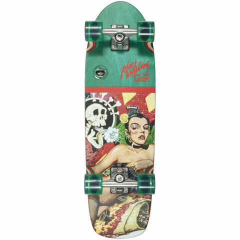 Skateboard Cruiser Dusters 31" Enchiladas De Amore Red Green