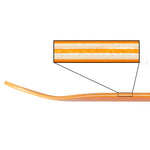 Skateboard Blank Pro Deck Orange Maple Layers Side