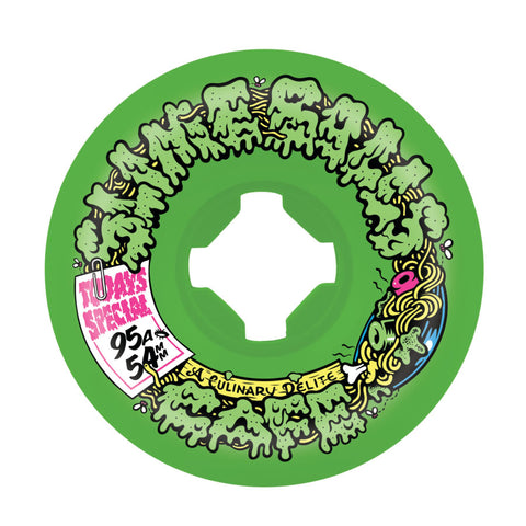 Skateboardhjul Slime Balls 54mm 95A Double Take Cafe Vomit Mini Green