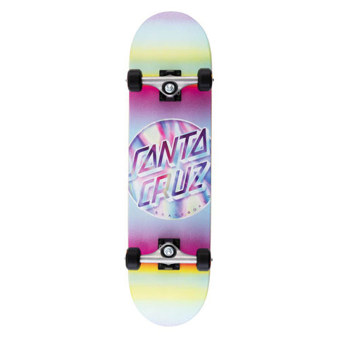 Santa Cruz 8.0" Iridescent Dot Full Komplett Skateboard Undersida