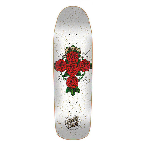 Santa Cruz 9.31" Dressen Rose Cross Shaped Skateboard Undersida
